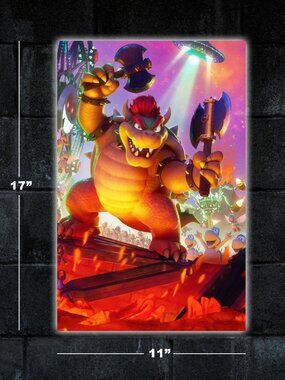 Super Mario Galaxy movie poster - 11x17 wall art print merch video game bowser